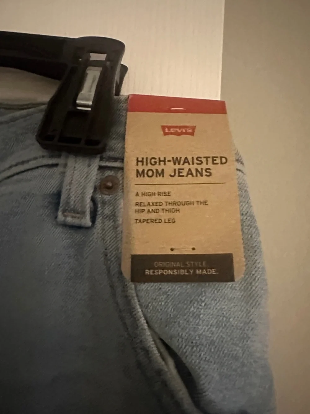 Levi's Light Blue Distressed Mom Jeans - Picture 2 of 4